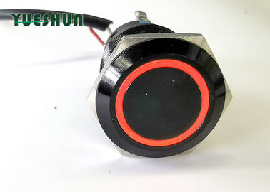 Μικροσκοπικός φωτισμένος διακόπτης κουμπιών ώθησης 19mm που κλείνει στιγμιαίος Moistureproof με το μάνταλο