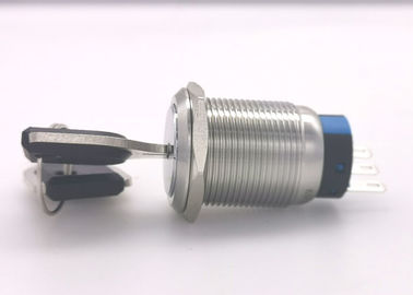 διακόπτης κουμπιών ώθησης βανδάλων 19mm αντι, βασικός περιστροφικός διακόπτης IP67 2 θέσης που εκτιμάται