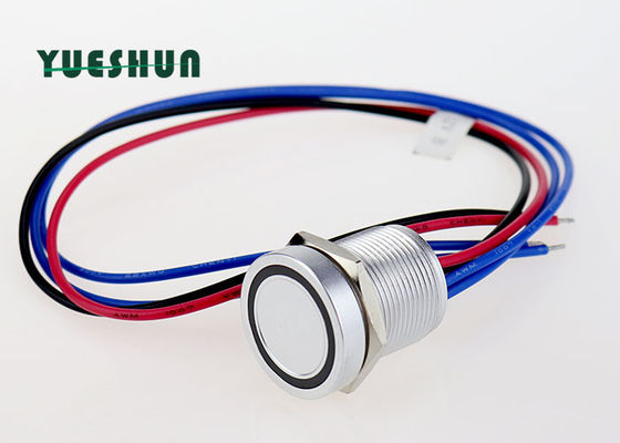 ποιότητας  12V 24V LED Illuminated Piezo Touch Switch , 19mm Switch Push Button Momentary Εργοστάσιο