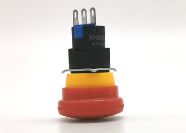 Φλόγα - πλαστικός διακόπτης 16mm κουμπιών στάσεων έκτακτης ανάγκης καθυστερούντω Dustproof σχέδιο